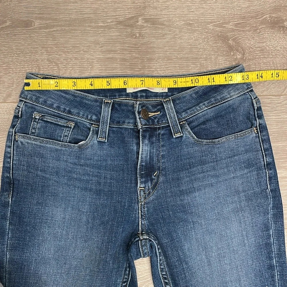 Levi’s 535 Super Skinny Denim Jeans Distressed Raw Hem 27 - Picture 8 of 16